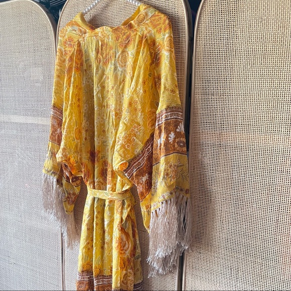 Spell & the Gypsy Mystic Tasselled Robe - Sunflower S/M Small Medium Recyclable - Picture 4 of 13